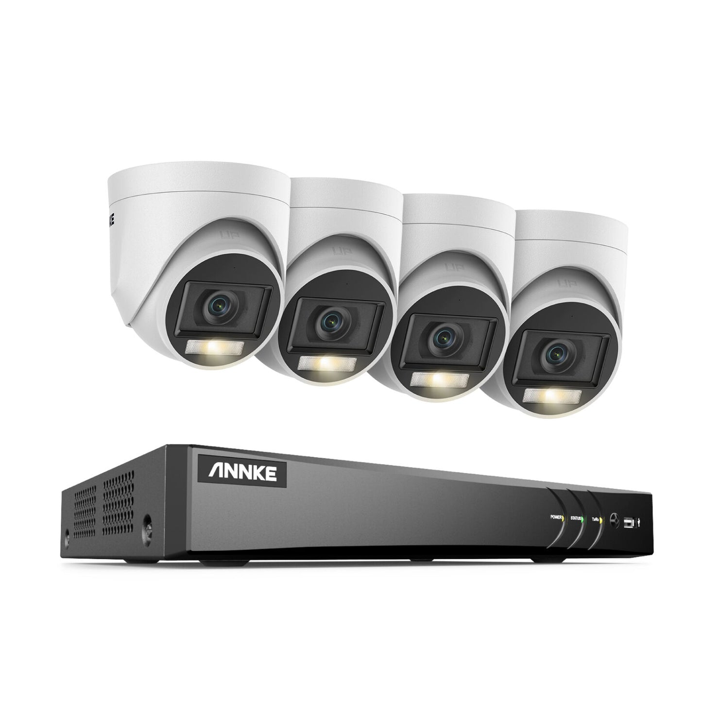 Security Camera System, Annke, 5MP, 8CH, 5IN1, 4Pcs, Outdoor, Weatherproof, Black