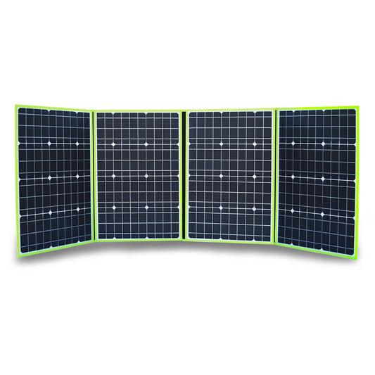 Solar Panel, 100W, 12V, Monocrystalline Silicon, Foldable, Photovoltaic, Black