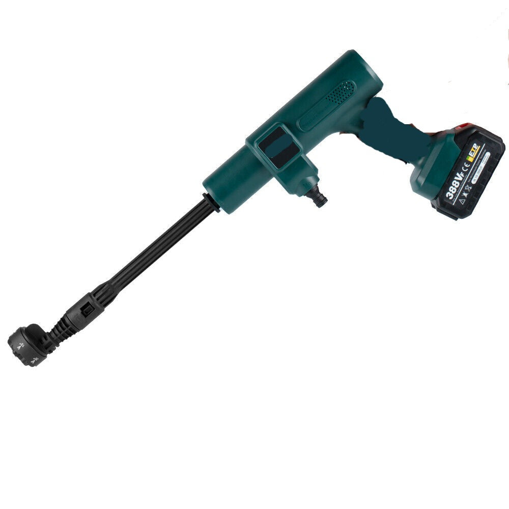 Car Washer Gun, 18V, 3500W, 200 Bar,2 Batteries, EU Plug, Green