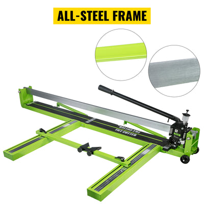 Tile Cutter, 1200mm Cutting Length, 6-15mm Thickness, Steel Frame, Infrared Precision, Multicolor