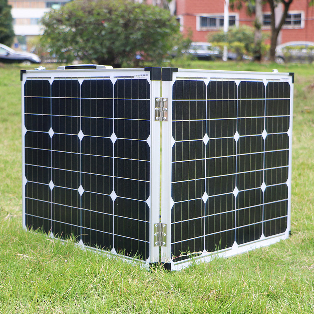 100W 12V/18V Foldable Solar Panel (2x50W, 36 Cells, 8.1KG)