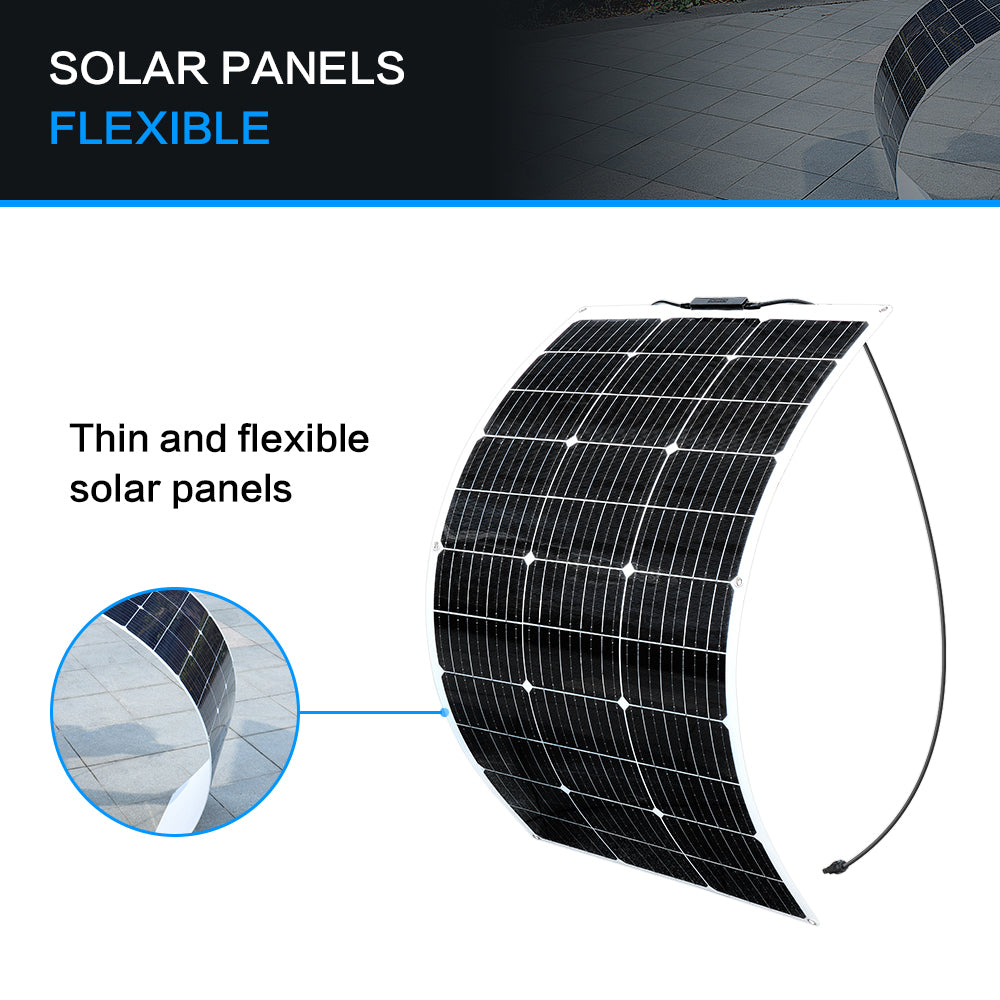 Monocrystalline Flexible Solar Panel 100W-1000W 12V/24V 15A