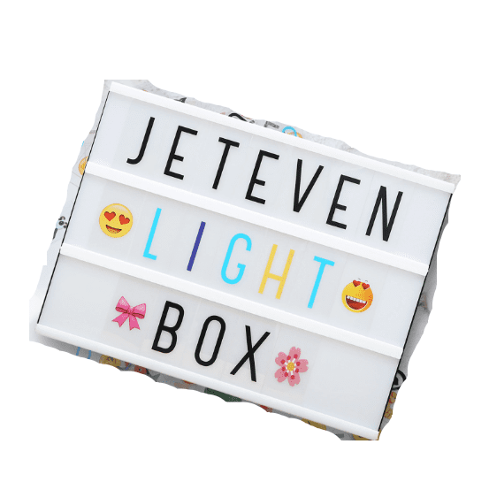 Lightbox - A4 Cinematic Lightbox -Letterbak met Licht - met 210 letters, emoji's, smileys en symbolen - voor Thuis Bruiloft Decoratie