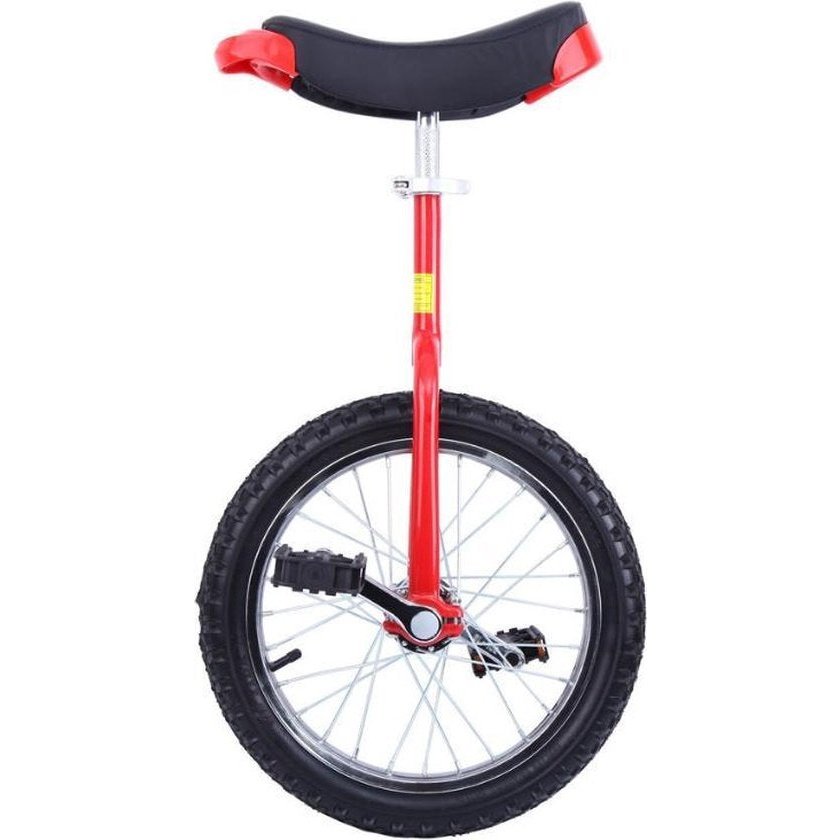 Eenwieler | 20 inch | Verstelbaar | Volwassenen en Kinderen | Rood | Staal