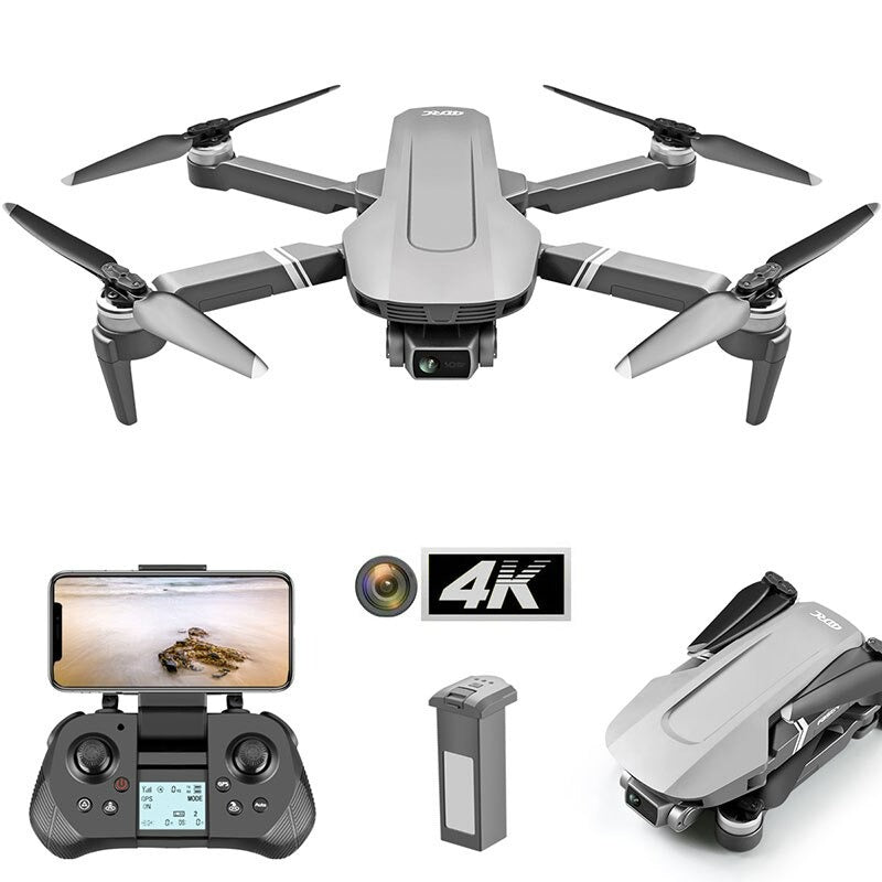 Professionele 4K drone - 2km bereik - 5G WiFi - 2 assen - opvouwbaar - 1 batterij  - 3500mAh - reistas