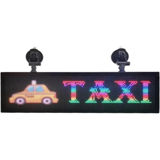 LED bord met zuignappen | Zelf samen te stellen | 45 animatie effecten | Licht reclamebord | 100 teksten opslaan | Lichtkrant | Voor tekst en foto’s | 55 x 17cm