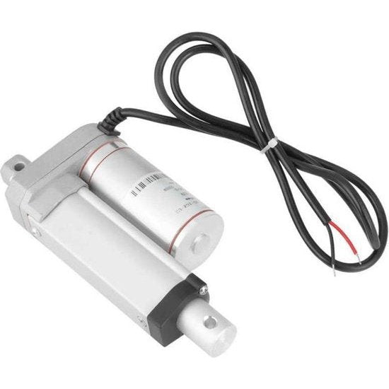 Linear Actuator, 12V, 30W, 100mm, 140Kg, 10mm/s, Aluminum, White