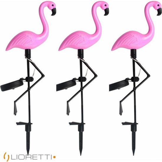 Lioretti Flamingo Lamp | Buitenlamp | Decoratie Zonne-energie | Waterdicht | 3 Stuks