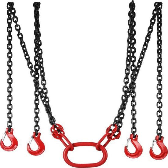 Hijsketting | 3 m | Liftketting | 4898 kg Tilvermogen | Tilketting | Rood | Staal