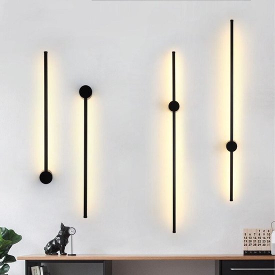 Lampă de perete modernă | Negru | 60 CM | Bec LED | Lămpi de perete