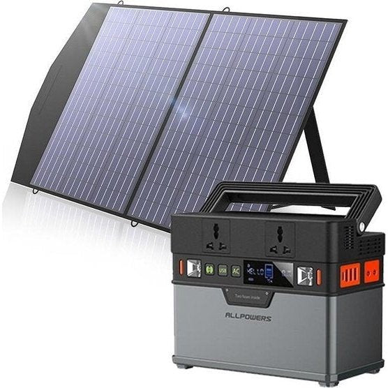Solar Generator | Solar Power Station | 288W | Generator | 4 wijzen Oplaadbaar | Met App Bedienbaar | Bluetooth | USB | Met Zonnepanelen