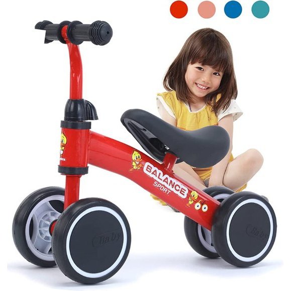 Vélo d'équilibre | 12 pouces | Étape | Tricycles | Vélo pour enfants | Ajustable | Tout-petit | Carbone | Rouge