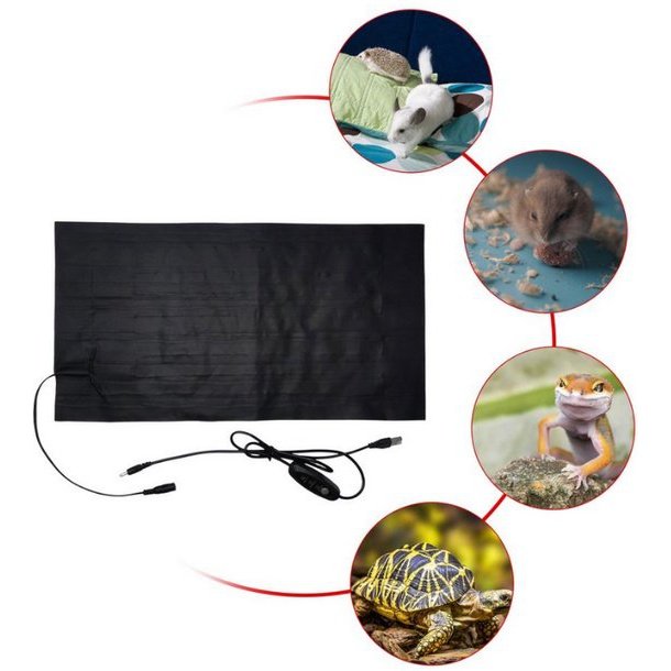 Dieren Verwarmings Pad | 9W | Warmtemat | 30X45cm | Huisdieren | Honden | Katten | Zwart|