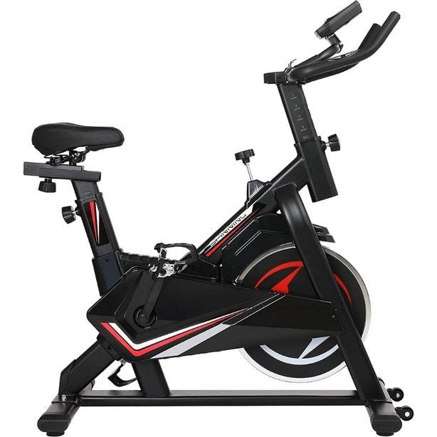 Bicicleta de exercitii | Bicicletă de spinning | Echipament de fitness pentru casă | Cardio | Volanta 8 kg | Negru