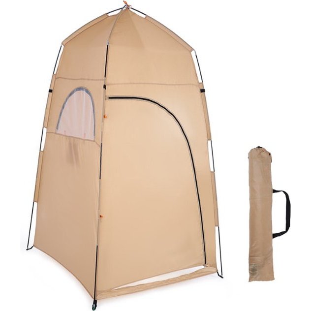 Shower Tent, 2000mm, Outdoor, Polyester, Waterproof, Yellow