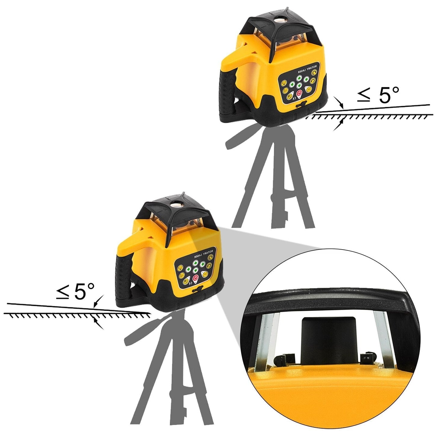 Distametru - Laser pentru constructii | Laser cu linii încrucișate | Laser de linie | Laser rotativ | Laser rotativ | Autonivelare | pe trepied | Cu cutie de depozitare