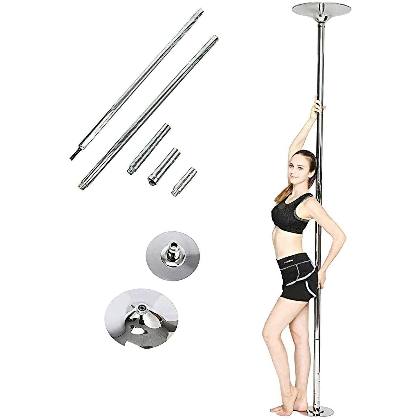 Pôle de danse professionnel - Pole Dancing Pole - Pole Dancing Pole - Pole Dancing - Pole Fitness - Rotatif - Réglable - Acier inoxydable - Usage domestique