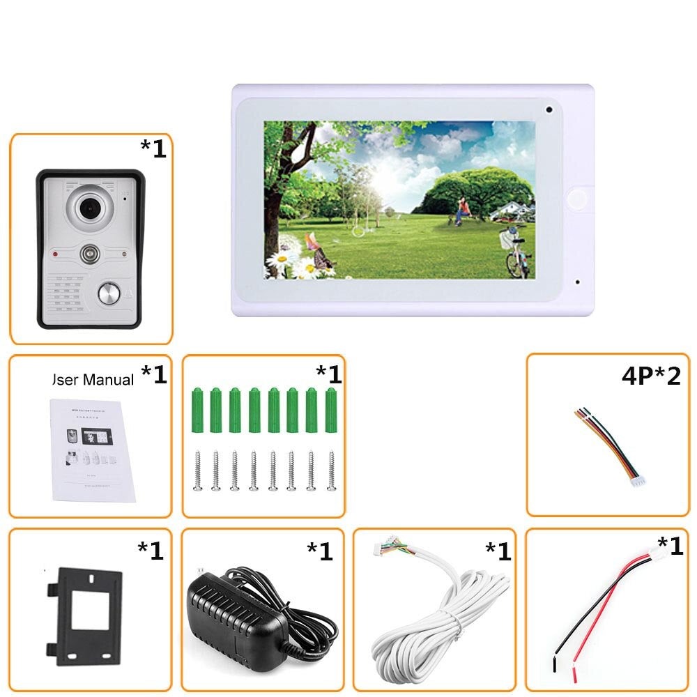 Soneria cu camera | Interfon | Ecran LCD | Soneria video | Ecran de 7” | Sonerie electrică