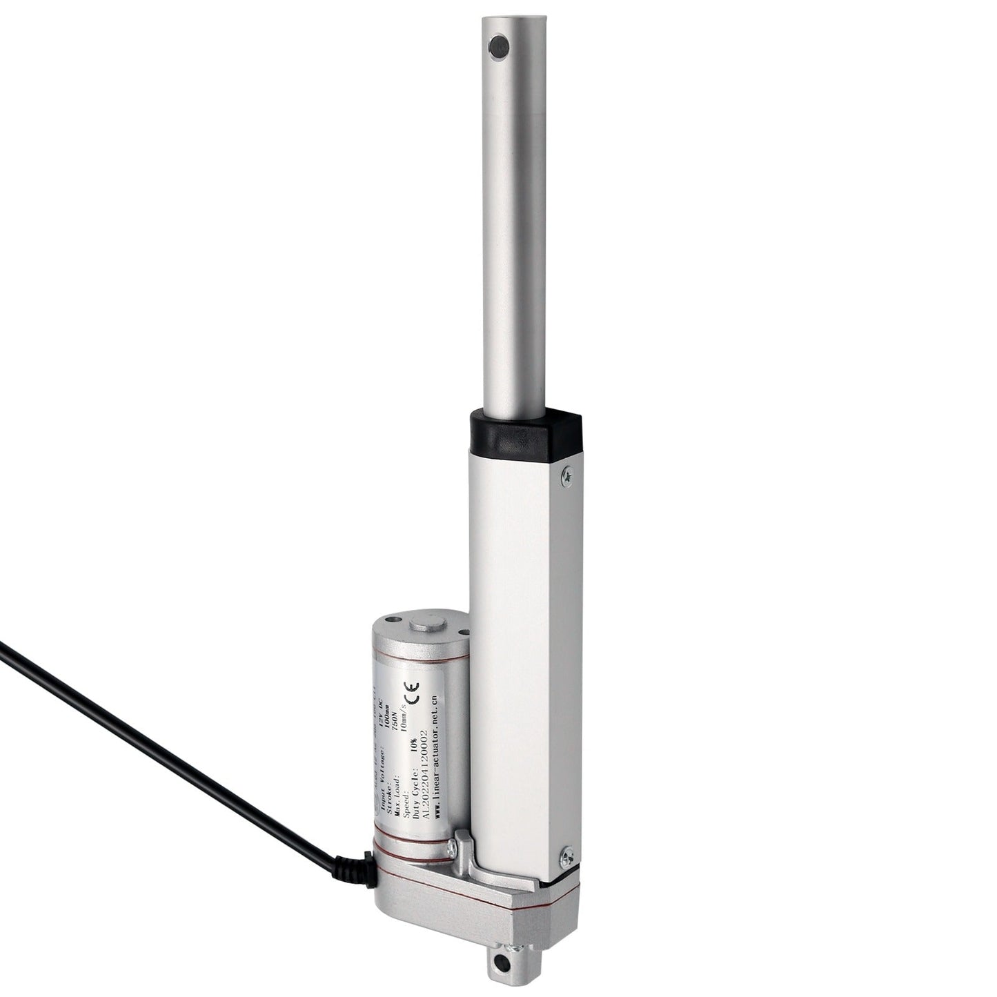 Linear Actuator, 12V, 30W, 100mm, 140Kg, 10mm/s, Aluminum, White