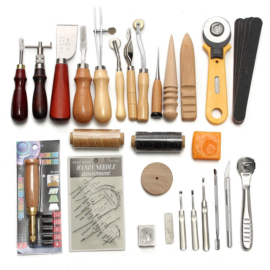 Complete Leerbewerking Gereedschap Set - Inclusief 37 Tools