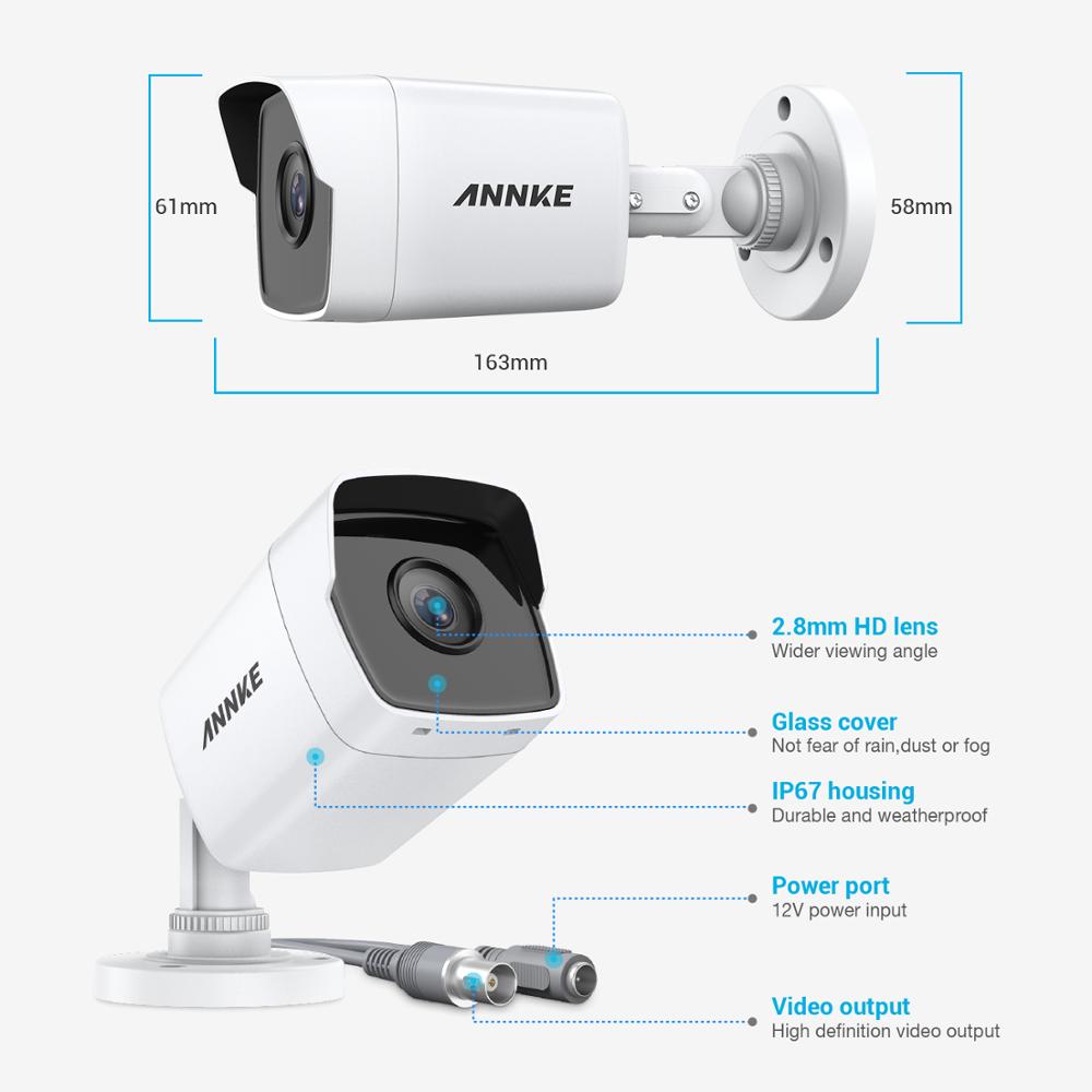 5MP EXIR Night Vision Outdoor CCTV Camera, Annke, 2.8mm, 100ft, WDR, Email Alert