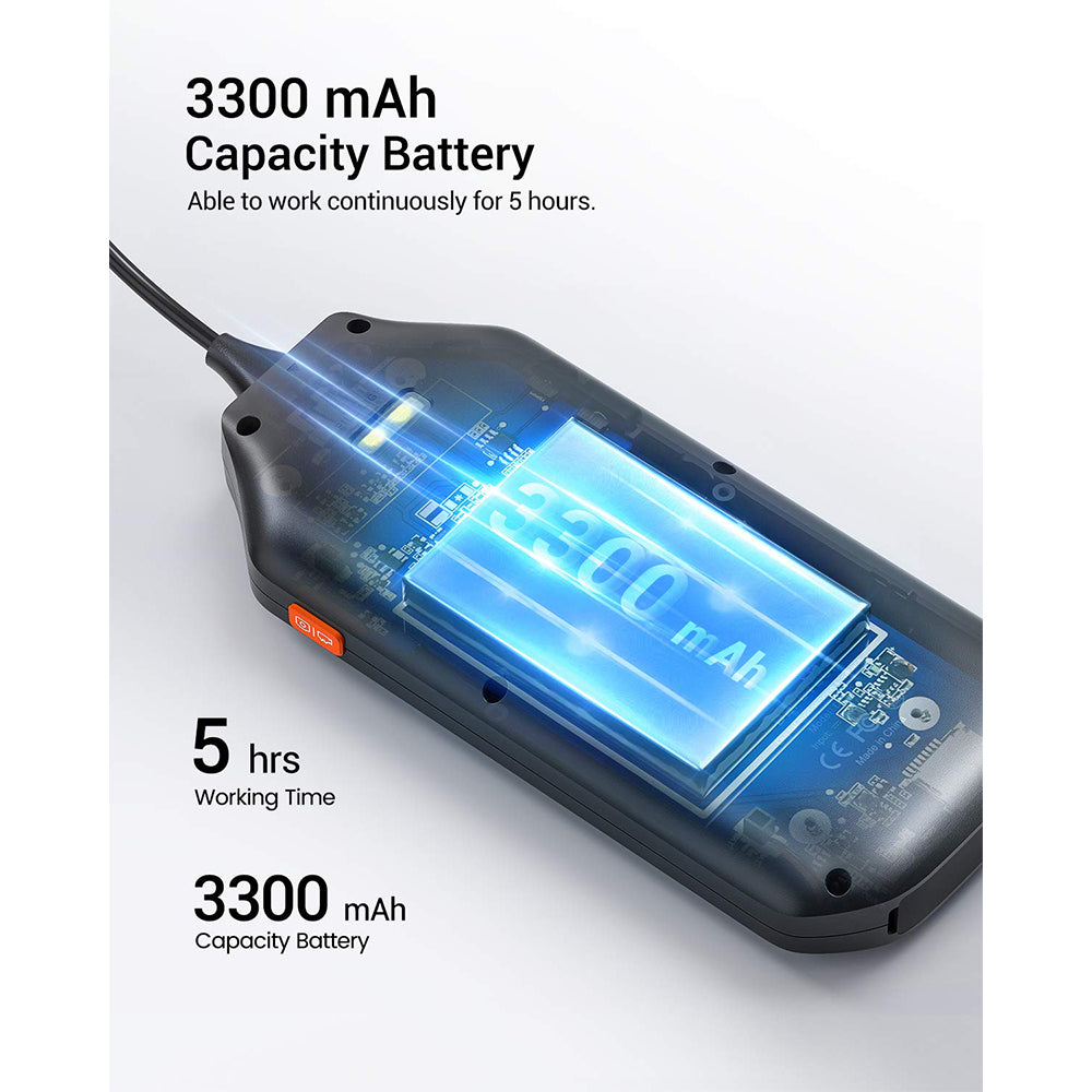 Caméra endoscopique à double objectif 2MP, Borecam 8mm, 1920*1080P, IP67, 6 LED, câble 5M, 3300mAh, mise au point 3-8CM