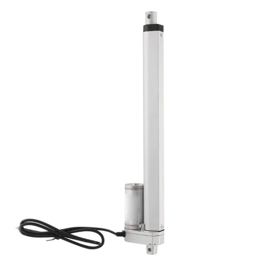 Actionneur linéaire, 12 V, 50 mm, 140 kg, 10 mm/s, 4000 tr/min, alliage d'aluminium, blanc