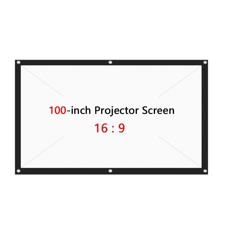 Écran de projection, 254 cm, HD, Polyester, Pliable, Blanc