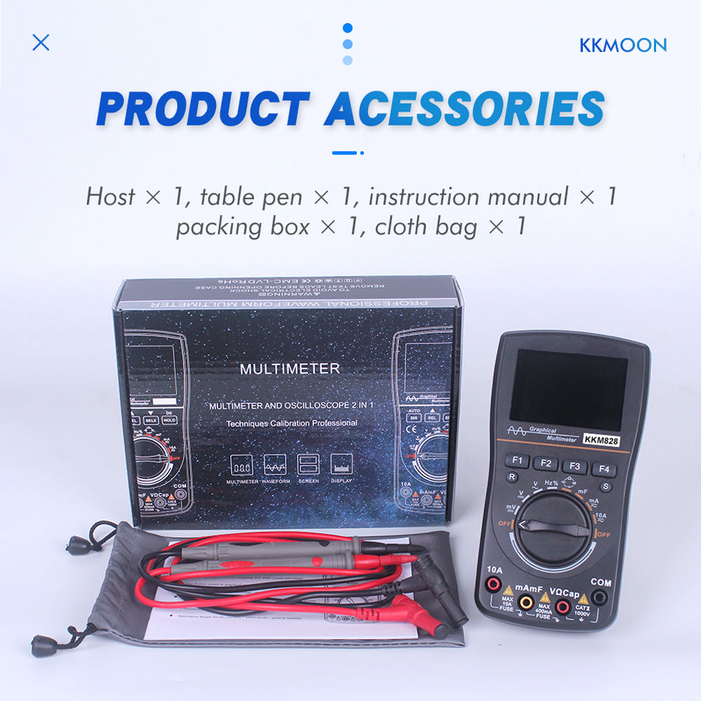 Multimètre oscilloscope numérique 2,4" 1 MHz 2,5 Msps