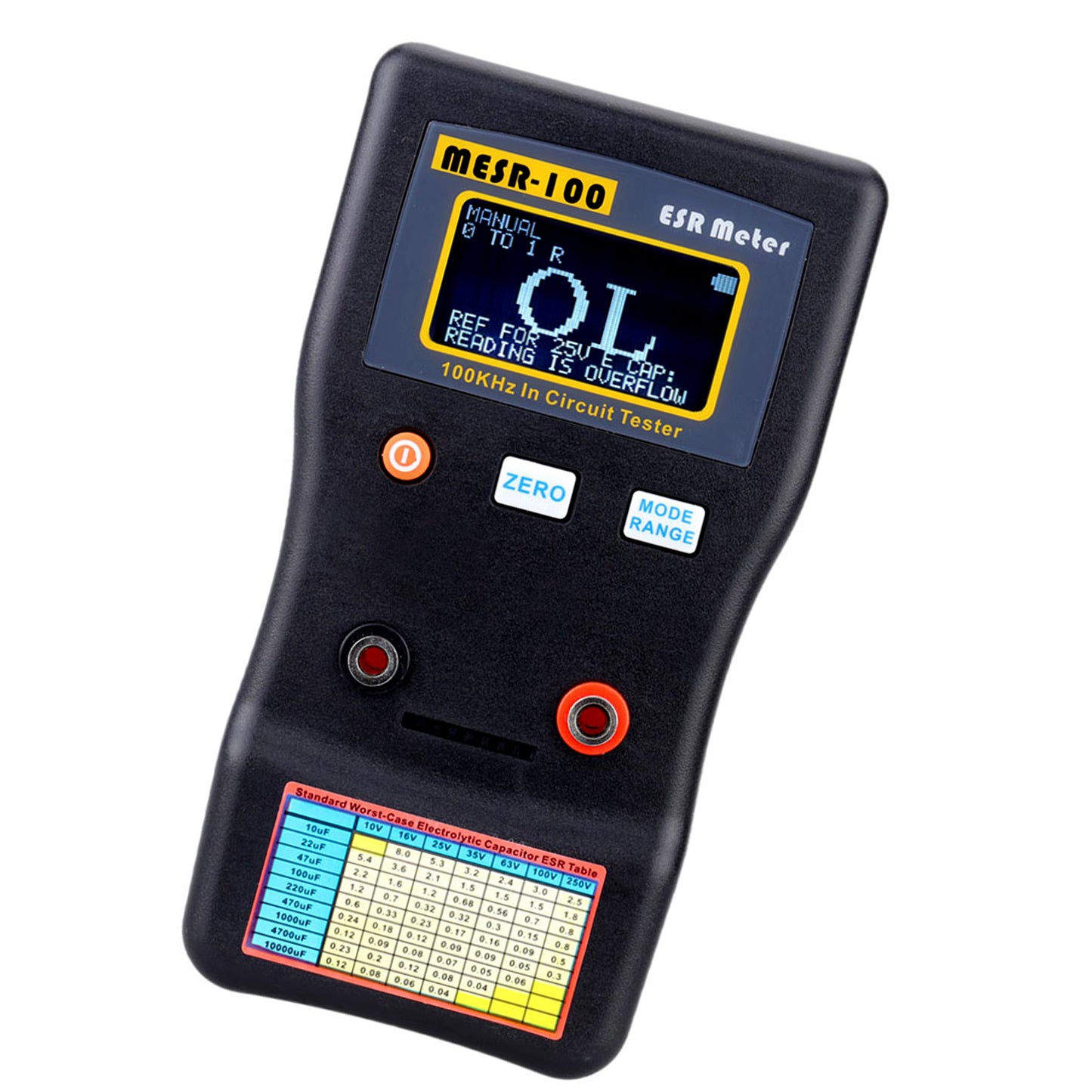 Multimeter MESR-100 ESR Capacitance Ohm Meter, Professional, Internal Resistance, Capacitor, Circuit Tester, 50 Characters