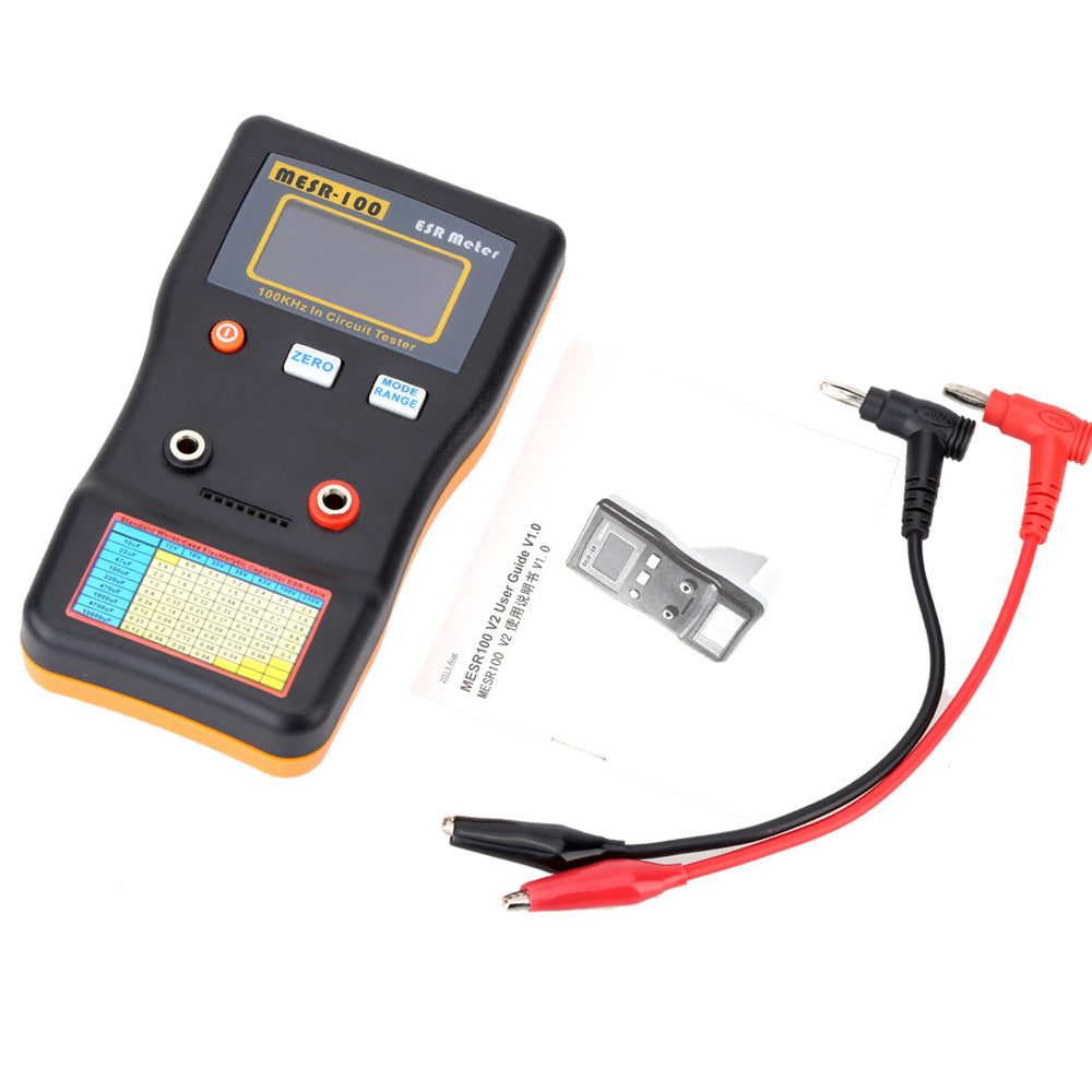 Multimetru MESR-100 ESR Capacitate Ohm Meter, Profesional, Rezistenta interna, Condensator, Tester de circuite, 50 de caractere