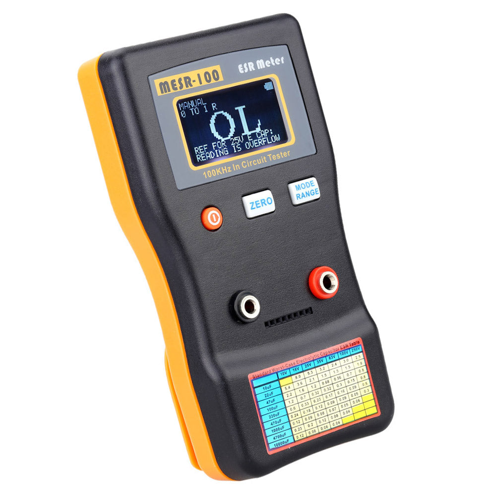 Multimeter MESR-100 ESR Capacitance Ohm Meter, Professional, Internal Resistance, Capacitor, Circuit Tester, 50 Characters