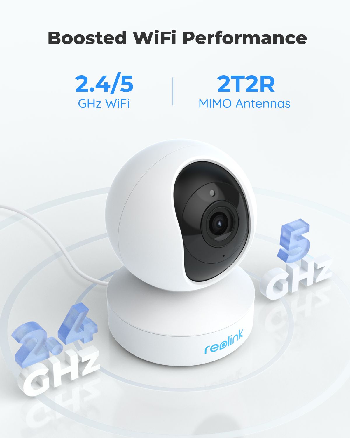 5MP Reolink E1 Zoom PTZ Cameră WiFi Zoom optic 3X 0Lux IR 12m Detectare oameni/animale de companie