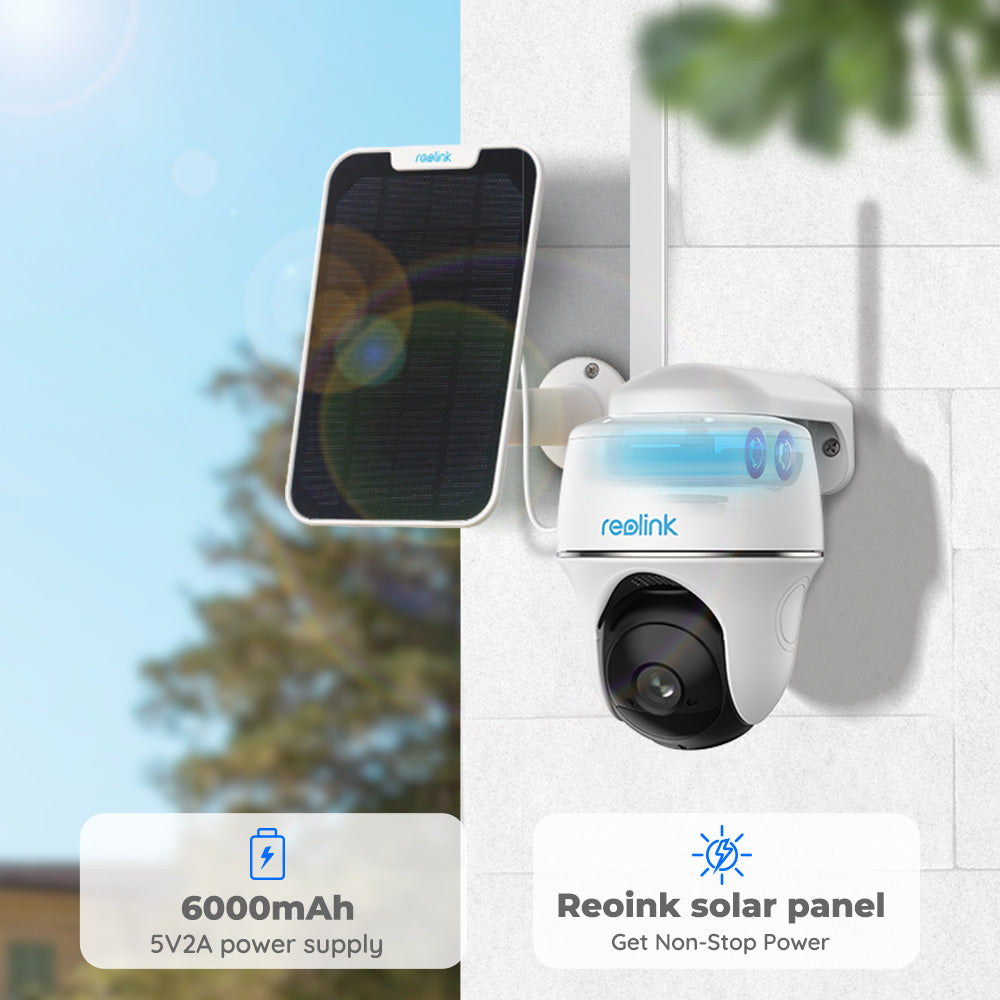 4MP 2K Reolink GO PT Plus Battery Camera, 4G LTE, Solar Panel, PIR, 2-Way Audio, IP66