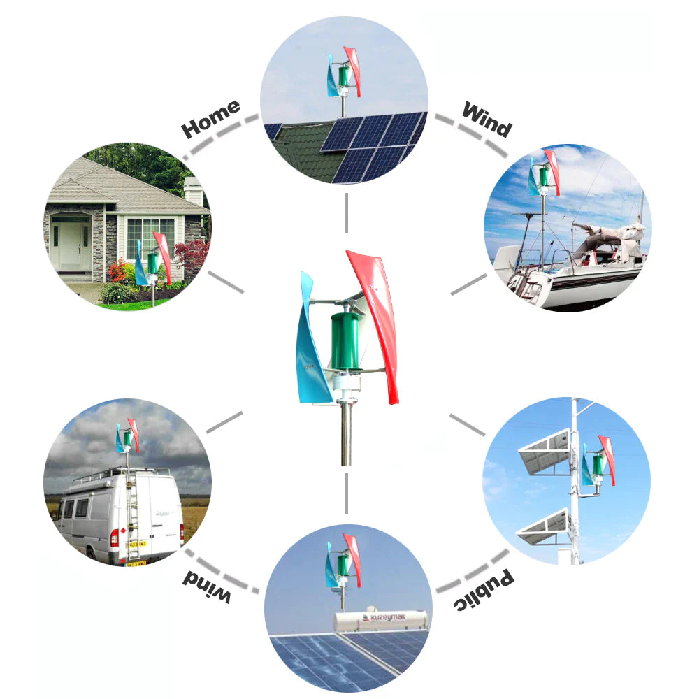 Éolienne – Générateur d'éolienne – Générateur d'éolienne – Énergie éolienne – Éolienne – 1000 W – Incl. Contrôleur MPPT