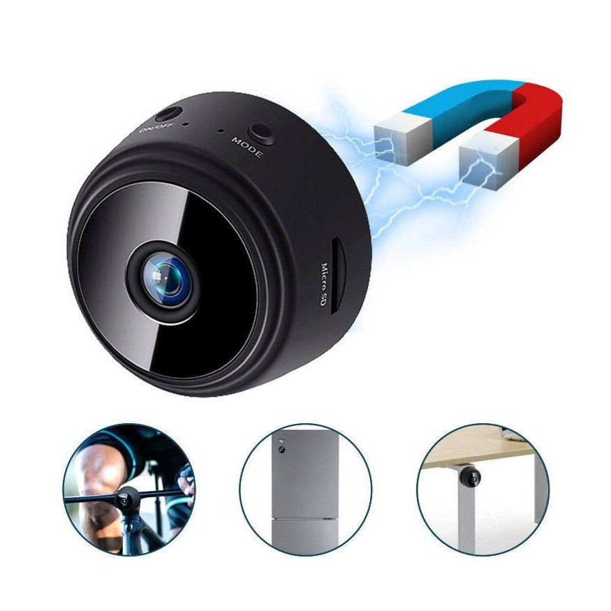 Mini caméra de surveillance, WiFi, Full HD 1080p, vision nocturne, capteur de mouvement