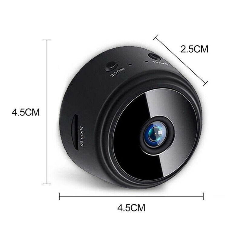 Mini caméra de surveillance, WiFi, Full HD 1080p, vision nocturne, capteur de mouvement