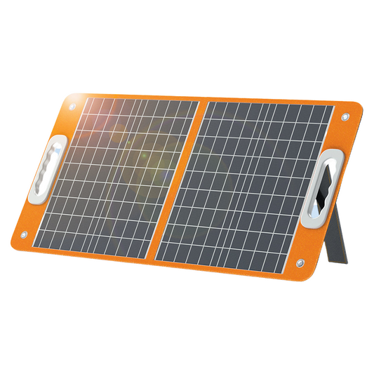 60W 18V Foldable Solar Panel, 2 Panels, USB-C QC3.0, DC Output