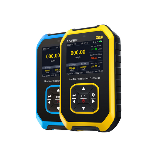 Détecteur de rayonnement nucléaire, Fnirsi, GC-01, radioactivité en marbre, X γ β, bleu/jaune