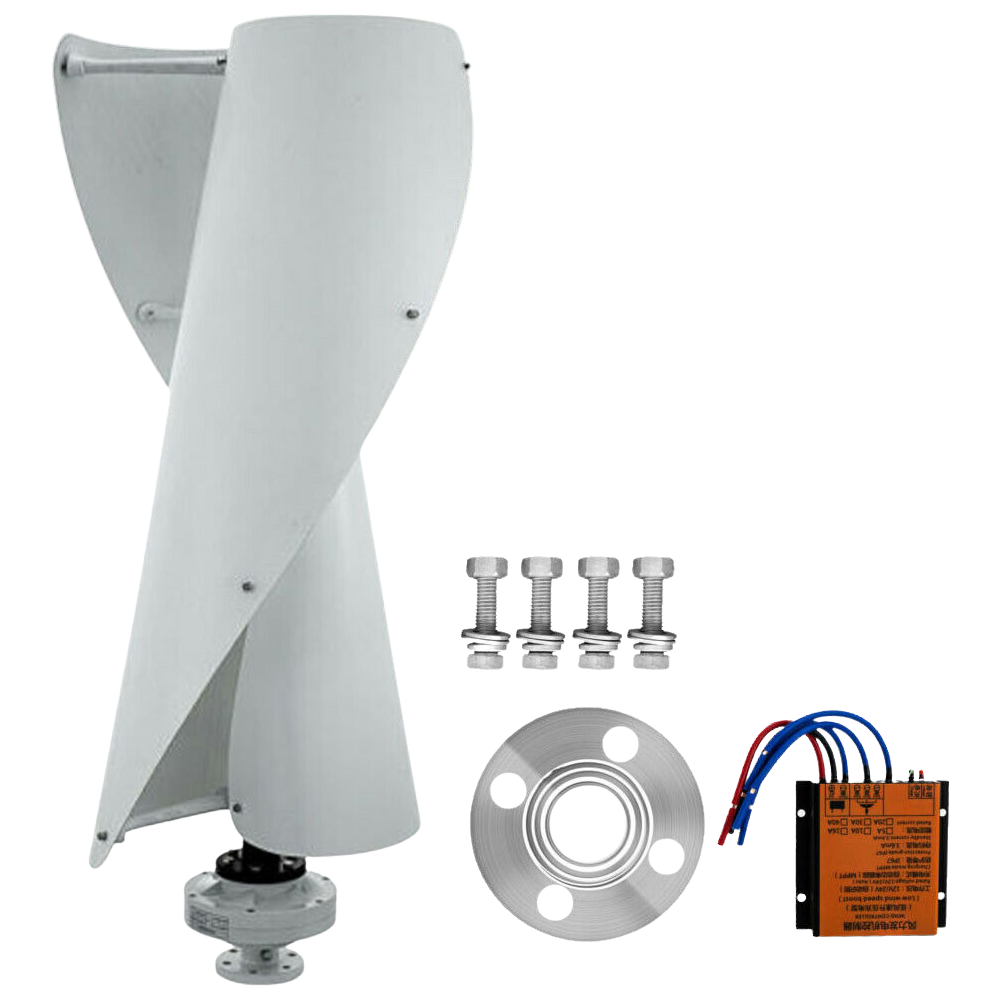 400W Vertical Helix Wind Turbine Generator Kit + MPPT Controller 12V/24V