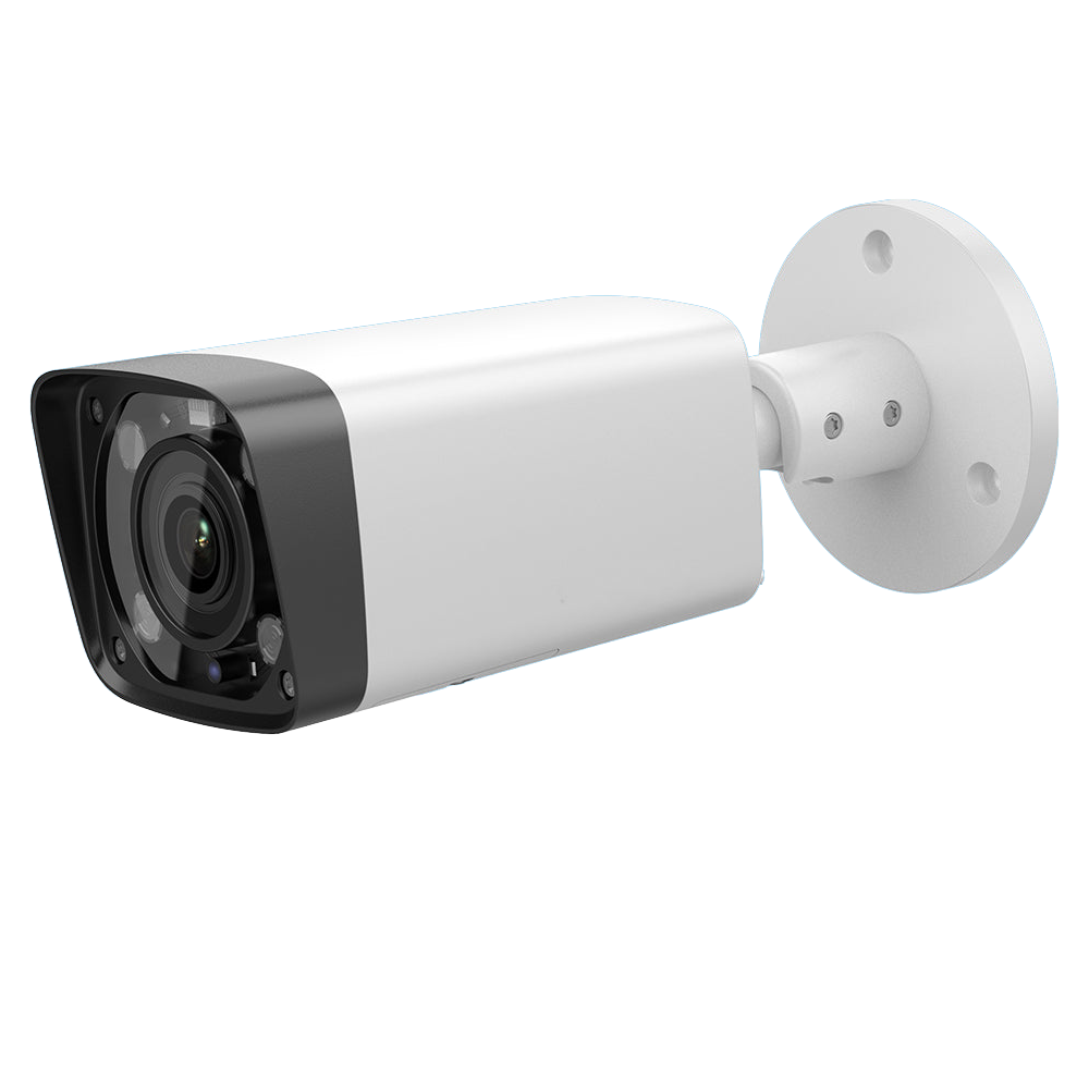 4MP POE Bullet Camera, Motorized Zoom, SD Card, IR 80m, 2.7-13.5mm, 5X Zoom