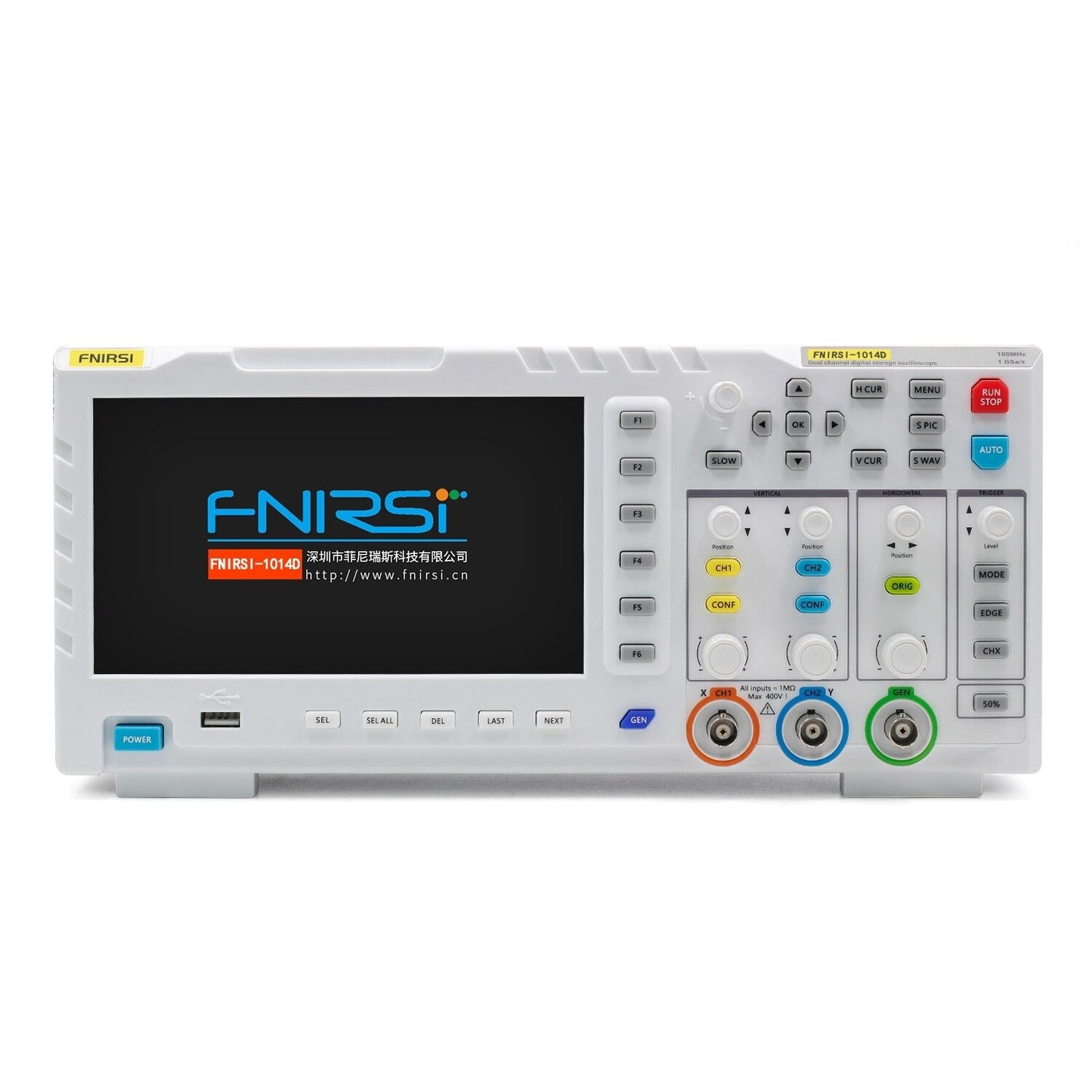 Digitale Oscilloscoop | 100Mhz | 2 kanalen | Met touchscreen | 1M ohms/20pf | Multimeter | Functiegenerator | Signaalgenerator | Labvoeding