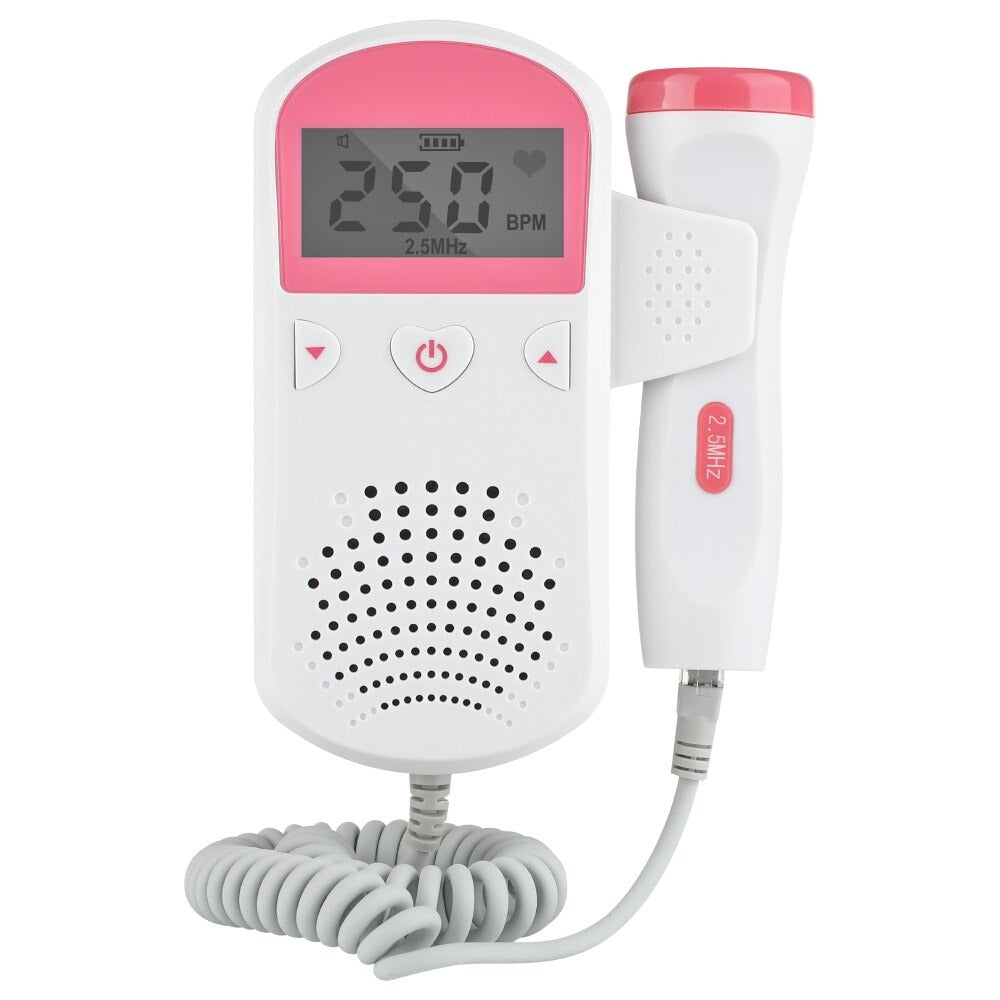 Professionele Doppler | Baby Hartslagmeter | Baby Hartslag Detector | Baby Hartje Monitor | Roze