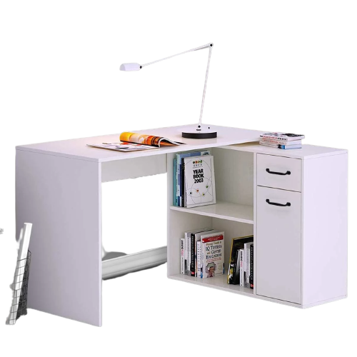 Bureau d'angle bureau en L bureau d'ordinateur compartiment de rangement bureau