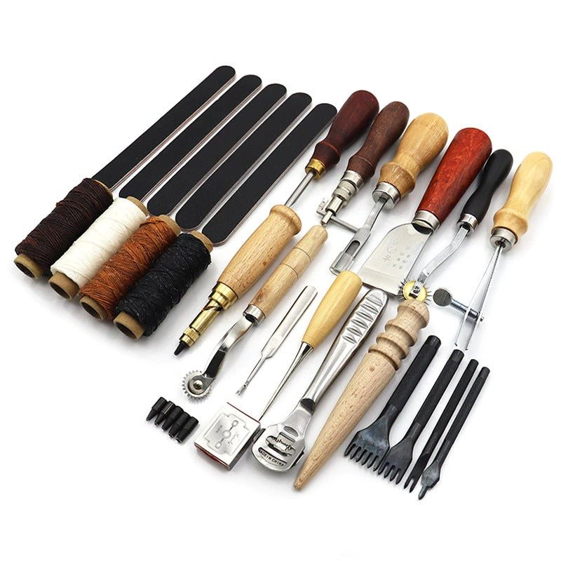 Leerbewerking Set Naaiset Gereedschap Set Leernaalden Naai Accessoires Naai spullen Naai Kit Naai Set Leerbewerking Gereedschap Leerbewerking Tools Reparatie Complete Set 44 Stuks