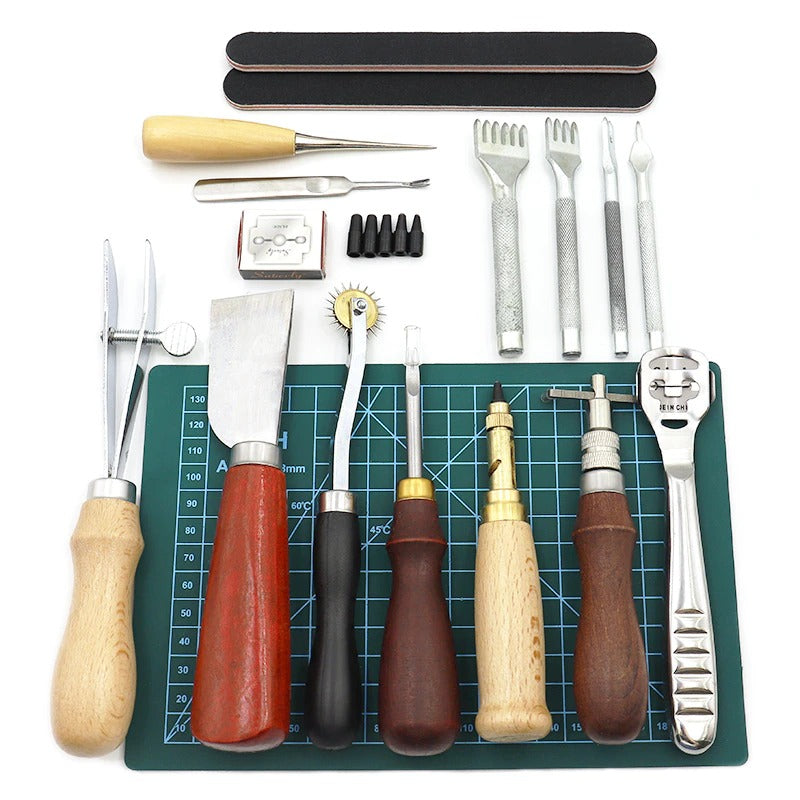 Leerbewerking Set Naaiset Gereedschap Set Leernaalden Naai Accessoires Naai spullen Naai Kit Naai Set Leerbewerking Gereedschap Leerbewerking Tools Reparatie Complete Set 44 Stuks