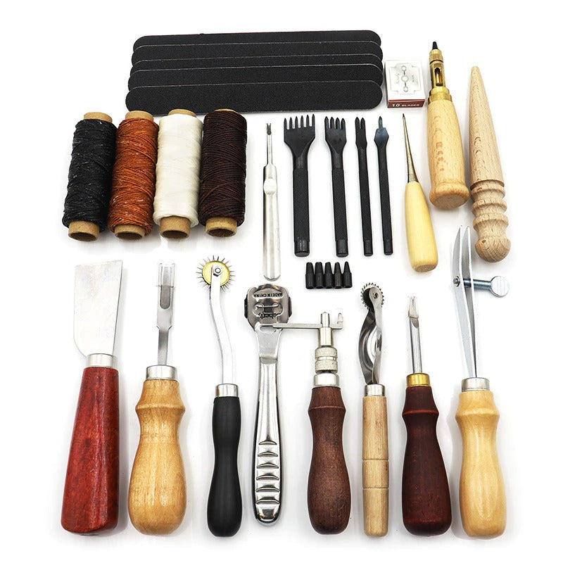 Leerbewerking Set Naaiset Gereedschap Set Leernaalden Naai Accessoires Naai spullen Naai Kit Naai Set Leerbewerking Gereedschap Leerbewerking Tools Reparatie Complete Set 44 Stuks