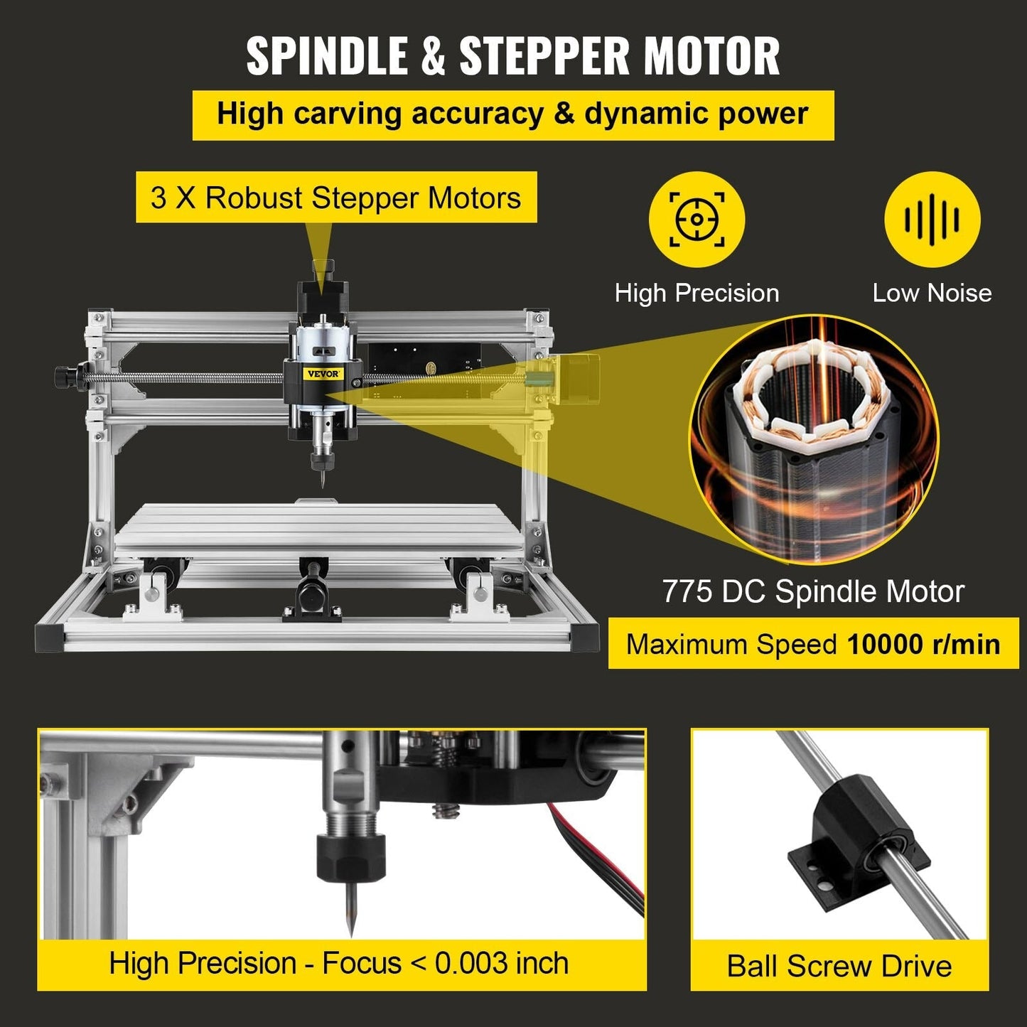 DIY Graveerset | 10000Rpm | Lasercutter | Snijder | RVS