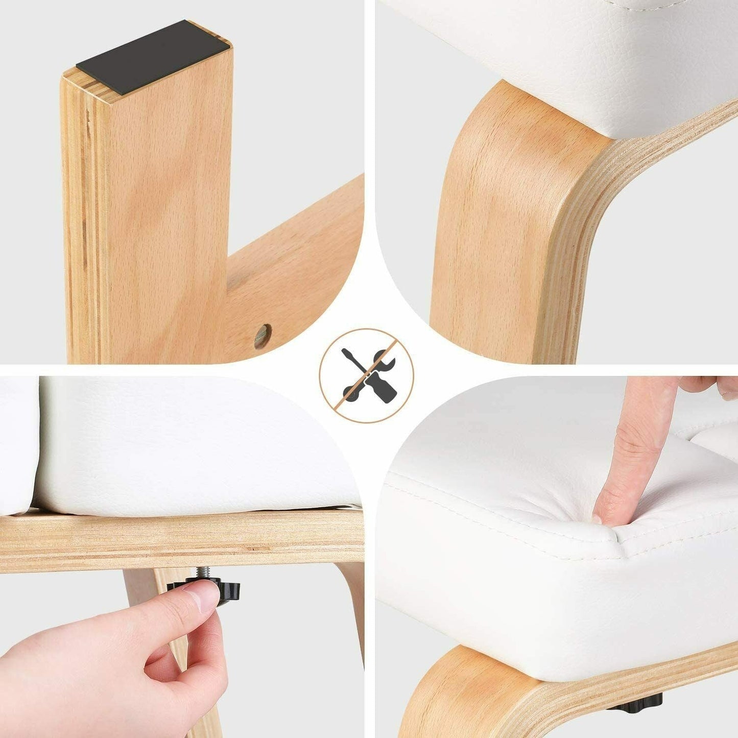 Tabouret de yoga – Chaise d'équipement d'entraînement physique – Banc d'inversion de poirier de yoga – Pilates – Poirier – Entraînement – ​​Beige